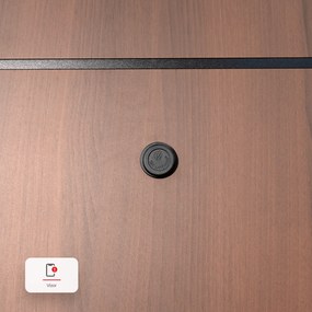 Usa metalica de intrare in apartament cu izolatie fonica   termica - Culoare Ciment Gri Inchis   Alb  Nuc ST, Gri Ciment / Alb