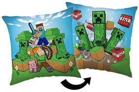 Minecraft Creeper Chaos pernă decorativă 40x40 cm
