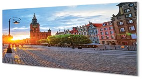 Tablouri acrilice Gdańsk vechi oraș răsărit de soare