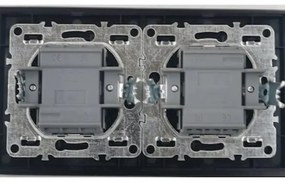 Priza dubla Elit'S cu doua porturi usb 2.1 A ,Rama sticla,16A/250v/IP20 ,Protectie copii,8911Fkb
