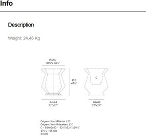 Ghiveci plante design decorativ modern exterior/interior ORIGAMI KASHI 94x94x120cm