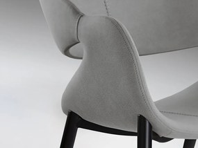 Scaun dining design elegant Giro gri