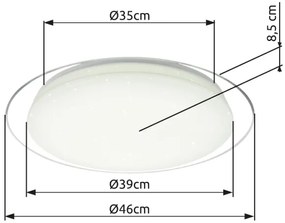 Globo 41310-30 - Plafonieră LED OPTIMA dimabilă 30W/230V cu DO