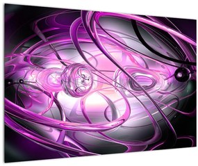 Tabloul cu abstracție frumoasă în violet (90x60 cm)