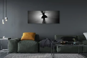 Tablouri canvas Balerina fundal gri