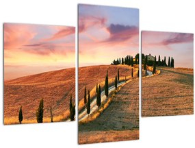 Tablou - Casa pe deal Toscana, Italia (90x60 cm)