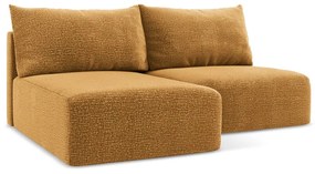 Colțar portocaliu extensibil/cu spațiu de depozitare (cu colț pe partea stângă) Kalena – Makamii