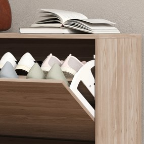 HOMCOM Set Mobilier Hol cu Bancă Pantofar, Cuier și Oglindă din Lemn | Aosom Romania