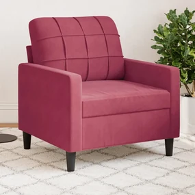4007608 vidaXL Canapea de o persoană, roșu vin, 60 cm, catifea