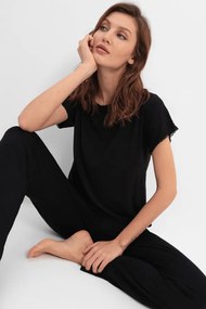 Pijamale femei NATHALIE din bambus L Negru / Black