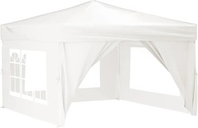 vidaXL Cort pliabil pentru petrecere, pereți laterali, alb, 3x3 m