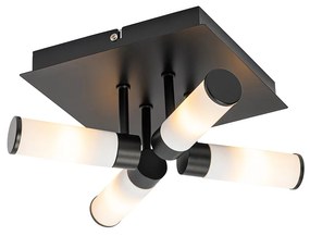 Plafoniera moderna pentru baie neagra cu 4 lumini IP44 - Bath