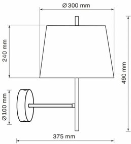 Lampă de perete ELENA 1xE27/20W/230V negru