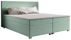 Pat matrimonial Boxspring 140 cm Simon (mentă) (cu saltea, fără sp. depozitare). 1047326