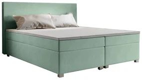 Pat matrimonial Boxspring 140 cm Simon (mentă) (cu saltea, fără sp. depozitare). 1047326