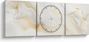 Tablou - Abstracție cu decor (cu ceas) (90x30 cm)