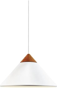Lustra, Pendul Design Nordic Minimalist, Lemn, Metal, Kinto alb
