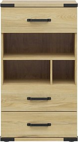 Comoda Lara, stejar, PAL, 60x40x109 cm