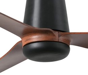 Ventilator de tavan FARO 33831 PUNT TUB M maro/negru d. 130 cm + telecomandă