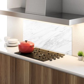 Panou Sticla Bucatarie, 60x150cm, Protectie aragaz, Antistropi, Termorezistent, Abstracte, Marble, Light Grey Marble