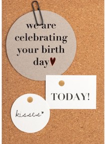 Räder Felicitare de onomastica din pluta naturala, YOUR BIRTH DAY