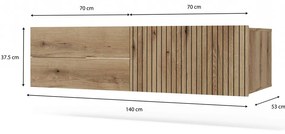 Dulap sub lavoar Terca 2 (stejar evoke). 1133039