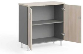 Dulap scurt Manager LUX 90 x 43 x 93 cm, salcâm deschis / gri