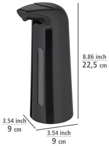 Dozator automat de săpun din plastic negru 0,4 l Larino - Wenko