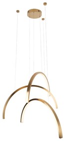 Lustra LED design decorativ modern Trio Arc Brushed Gold