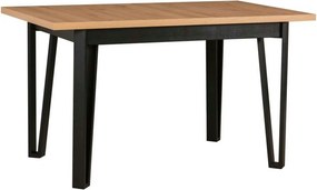 Masa extensibila IKON 5, negru/stejar artisan, lemn de fag/PAL, 140/18