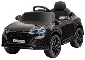 HOMCOM Mașină electrică pentru copii sub licență Audi RS Q8, vehicul electric cu telecomandă, MP3, USB, Bluetooth, negru | Aosom Romania