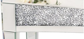 MAOG4 - Masa toaleta oglinda, masuta consola, 120 cm, cosmetica machiaj, vanity birou, Argintiu