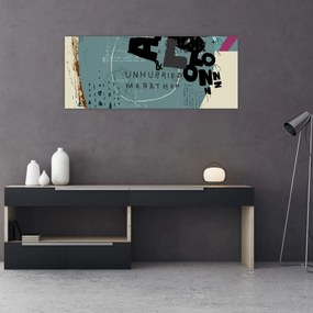 Tablou - Flying balon cu curcubeu (120x50 cm)