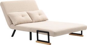 HOMCOM Canapea extensibilă canapea 2 locuri canapea din catifea, funcție de dormit, incl. 2 perne, aspect catifea, Natural + Bej + Negru | Aosom Romania