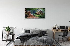 Tablouri canvas pădure de sex feminin fazan