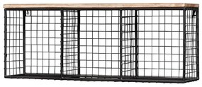 Raft de perete, din metal, cu aspect vintage, Industrial