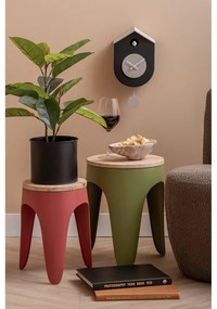 Scaune tip taburet roșii/verzi 2 buc. din metal Double Funky – Leitmotiv