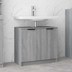 vidaXL Dulap de baie, sonoma gri, 64,5x33,5x59 cm, lemn prelucrat