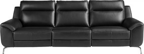 Canapea 3 locuri eleganta, design LUX cu functia relax Cowhide black