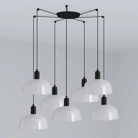 Lustra suspendata design modern TATAWIN M 7L alb