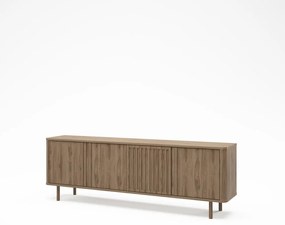 Comodă TV în culoare naturală cu aspect de lemn de stejar 180x60,5x35 cm Salma – Marckeric