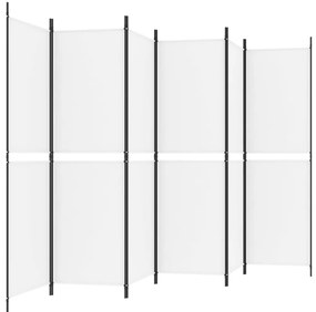 Paravan camera cu 6 panouri, alb, 300 x 180 cm, textil Alb, 300 x 180 cm, 1