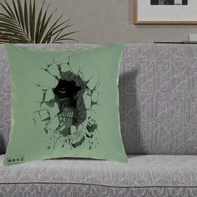 Perna Personalizata Attack on Titan Titan Crapand Zidul, 40x40 cm, Verde, Husa Detasabila, Perna Inclusa, BEKZ®