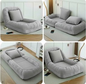 Fotoliu Relaxant Reclinabil LAZY SOFA, gri