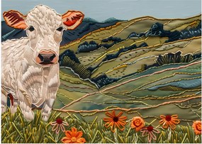 Tablou pe sticlă - Imitație de motiv tricotat (70x50 cm)