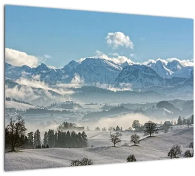 Tablou cu munții înzăpeziți (70x50 cm), în 40 de alte dimensiuni noi