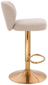 HR193N Scaun Latte Boucle cu Bază Aurie
