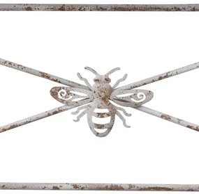 Masa de exterior, alb, din metal, cu aspect vintage, Abeille I