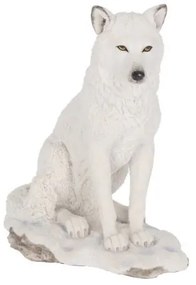 Statuetă lup alb Lupul Naluca 20 cm