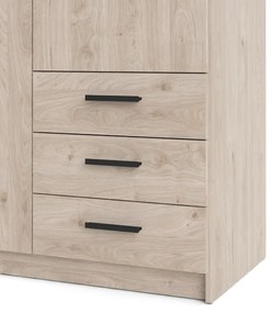 Șifonier în culoare naturală cu aspect de lemn de stejar 99x200 cm Sprint – Tvilum